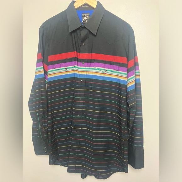Roper Other - Vintage Roper Rainbow Men's Size XL Multicolor Casual Western Button Up Shirt‎